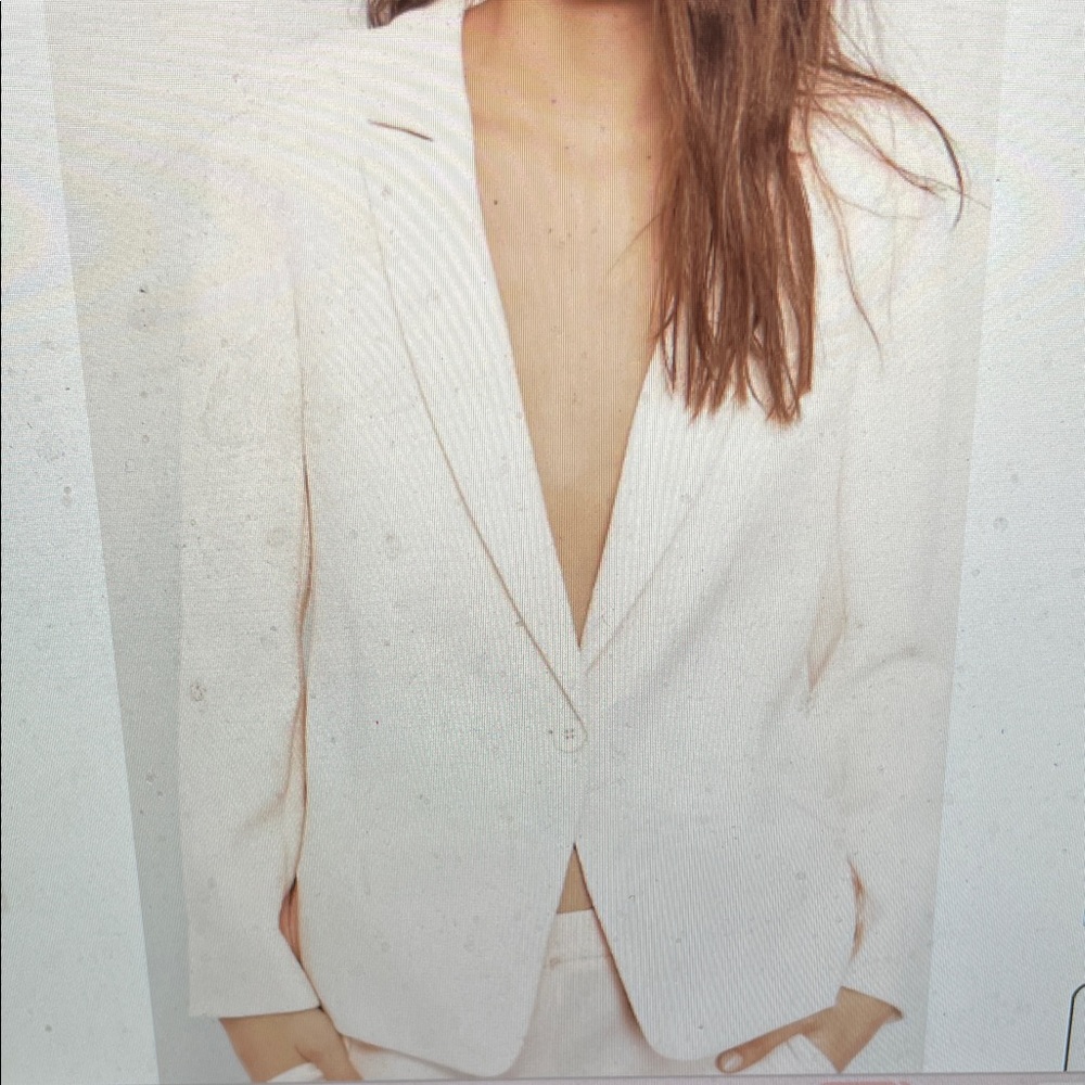 Ba & sh nude single button Women's Blazer- new